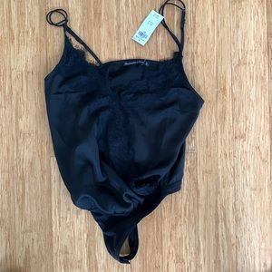 Abercrombie & Fitch Lace Cami Bodysuit - Black. Size Small. NWT